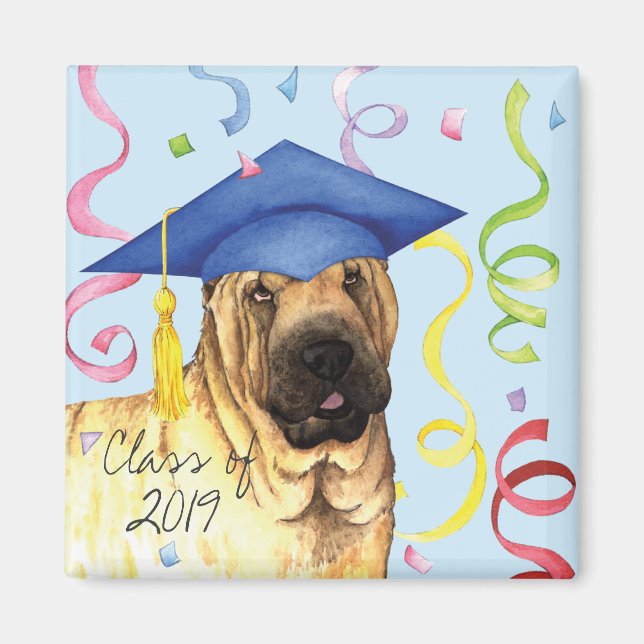 Aimant Diplômé chinois de Shar-Pei (Devant)