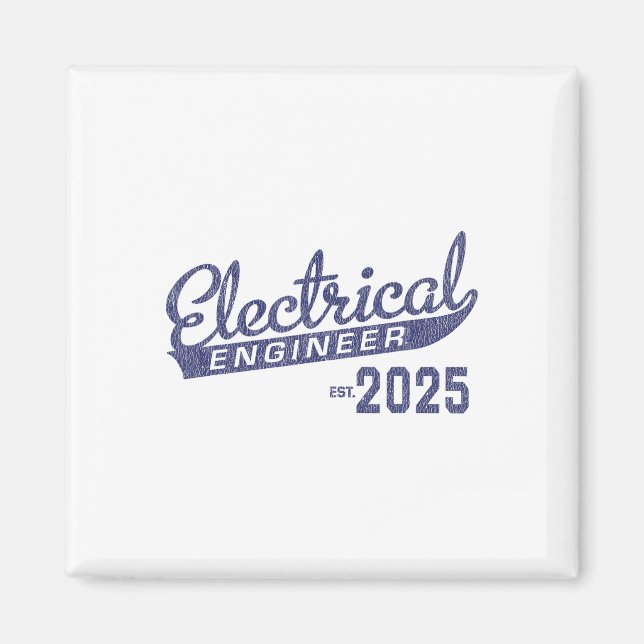 Aimant Diplôme de génie électrique 2025 1 (Devant)