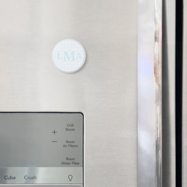 Aimant Diplômé de gingham monogrammé sudiste chic (In situ (réfrigérateur))