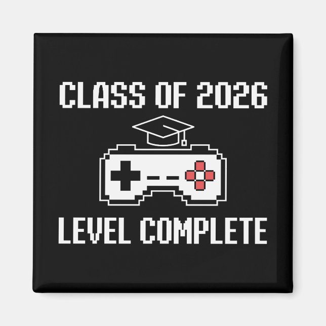 Aimant Diplômé de la promotion 2026 Niveau Gaming complet (Devant)