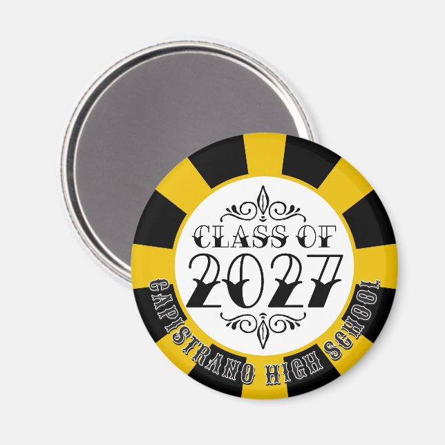 Aimant Diplômé de la promotion 2027 de la classe grise de (Recto/Verso)