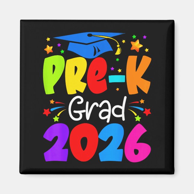 Aimant Diplôme de maternelle 2026 Minimal Pre Grad (Devant)