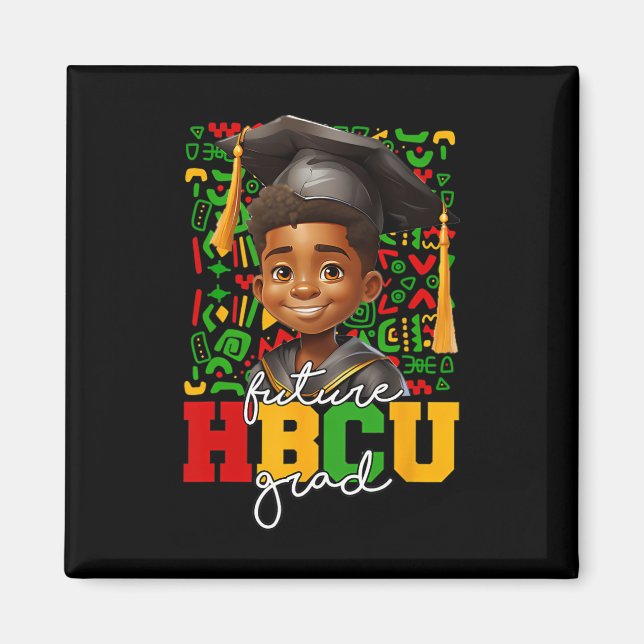 Aimant Diplômé Noir Afro Collège Futur Diplômé Hbcu (Devant)