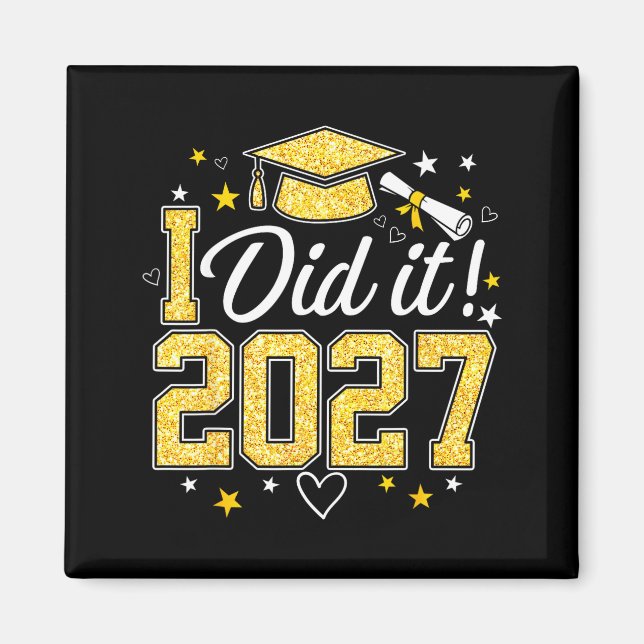 Aimant Diplômé promotion 2027 diplômés de 2027 (Devant)