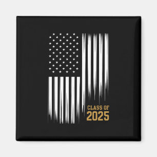 Aimant Diplômés de la promotion 2025 Drapeau Américain 