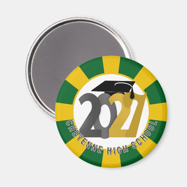 Aimant Diplômés de la promotion 2027 Gris Or (Recto/Verso)