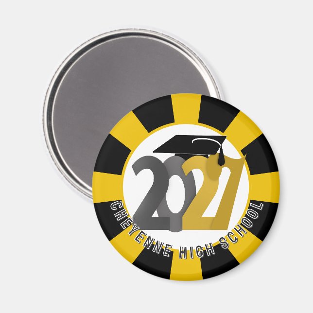Aimant Diplômés de la promotion 2027 Gris Or (Recto/Verso)