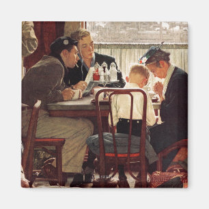 Aimant Dire la grâce par Norman Rockwell