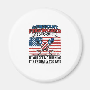 Aimant Directeur adjoint de feux d'artifice T-shirt patri