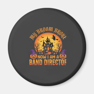 Aimant Directeur de groupe de Halloween Balai de sorcière