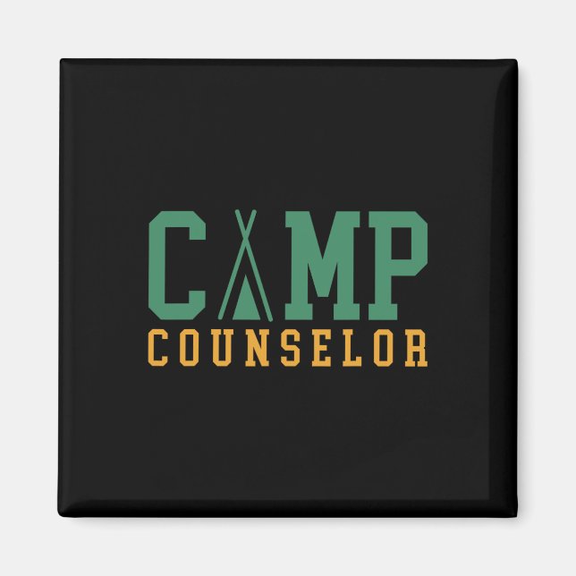 Aimant Directeur du personnel d'animateur de camp d'été d (Devant)