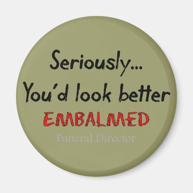 Aimant Directeur funéraire / Mortician Funny Hearn Design (Devant)