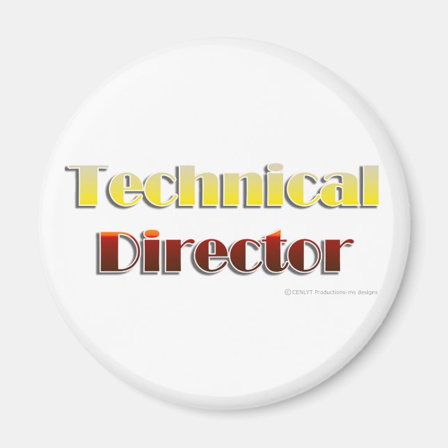Aimant Directeur technique (texte seulement) (Devant)