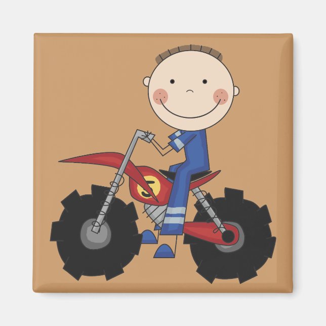 Aimant Dirt Bike - Tshirts et cadeaux pour garçons (Devant)