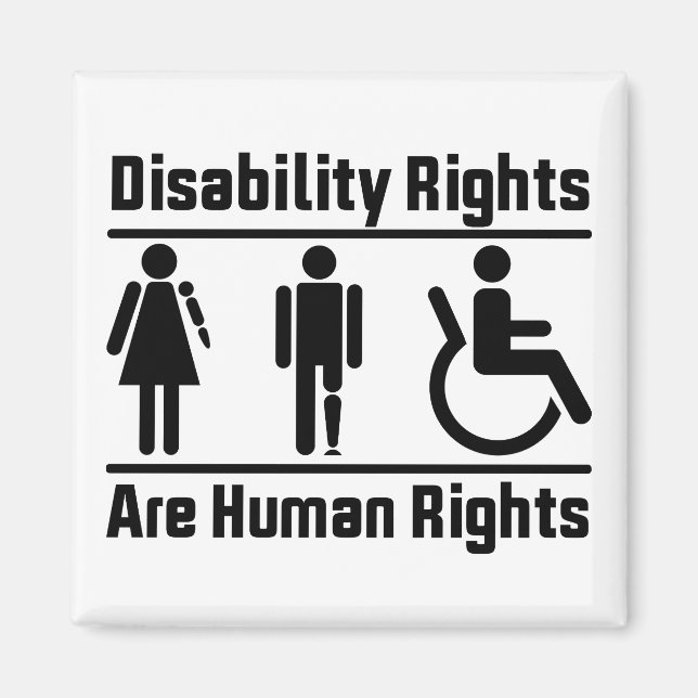 Aimant Disability Rights Are Human Rights Square (Devant)