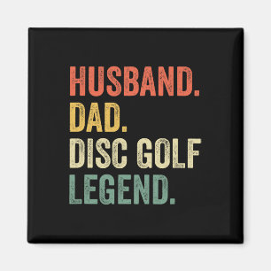 Aimant Disc Golf Drôle Mari Papa Légende Vintage Frisbee