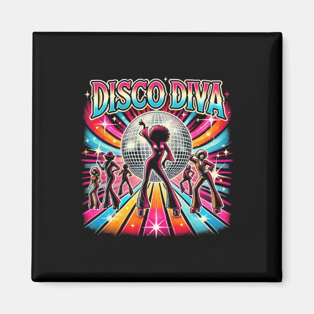 Aimant Disco Ball Disco Diva Queen (Devant)