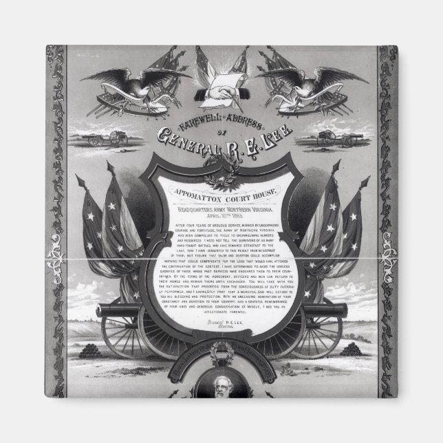 Aimant Discours d'adieu du général Robert E. Lee (Devant)