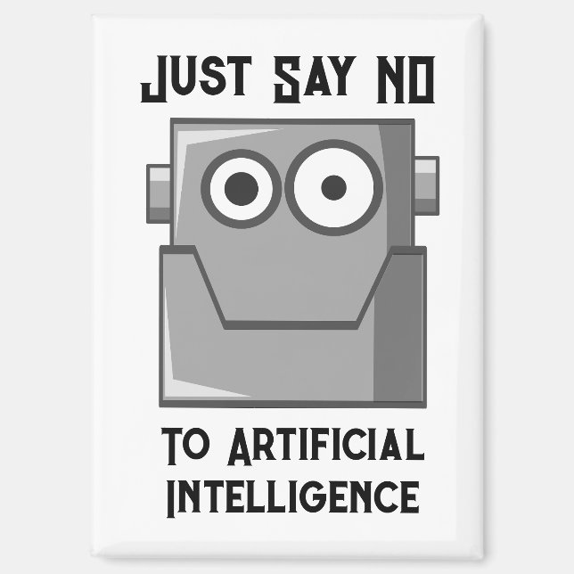 Aimant Disons Non à l'Intelligence Artificielle (Recto)