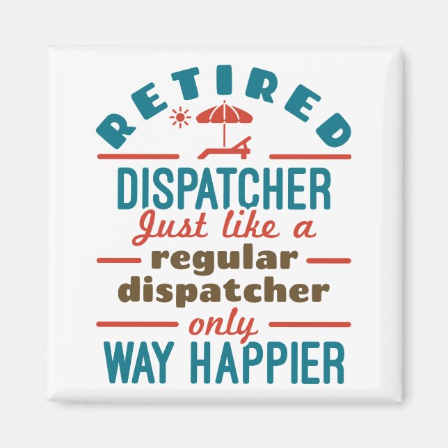 Aimant Dispatcher à la retraite 911 Dispatch Retirement H (Devant)