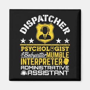 Aimant Dispatcher Rôles non officiels Funny 911 Dispatch