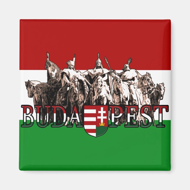 Aimant Disposition des Héros Hongrois de Budapest avec Dr (Devant)