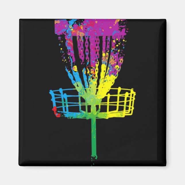 Aimant Disque de golf coloré esquissé  (Devant)
