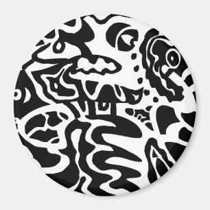 Aimant "Disque de poisson" Abstrait