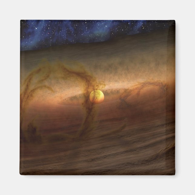 Aimant Disques De Matériel De Forme Planète Circulant Les (Devant)