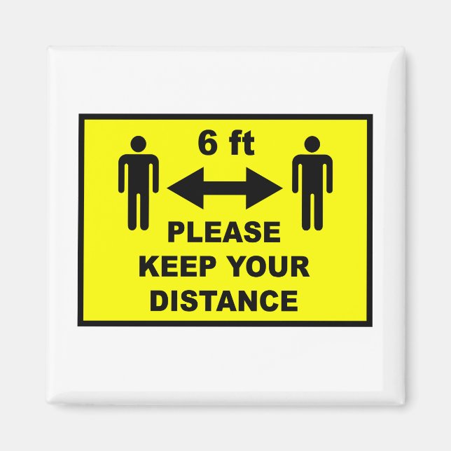 Aimant Distances sociales (Devant)
