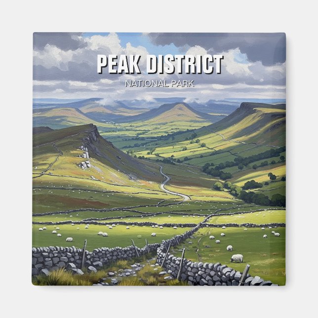 Aimant District national des pics Angleterre Voyage (Devant)