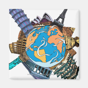 Aimant Divers endroits célèbres du monde