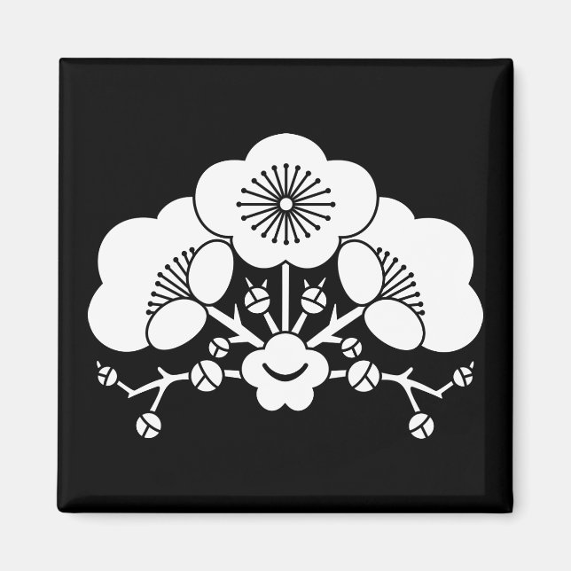 Aimant Diverses fleurs de prunes (Devant)