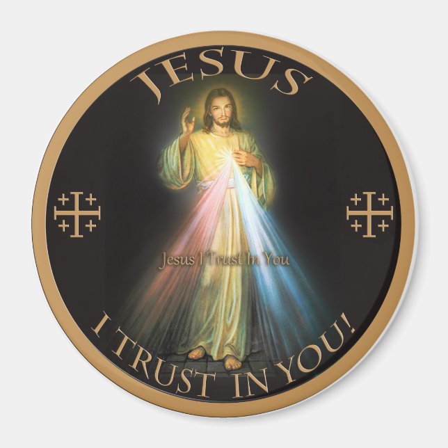 AIMANT DIVINE MERCY, JÉSUS J'AI CONFIANCE EN VOUS. (Devant)