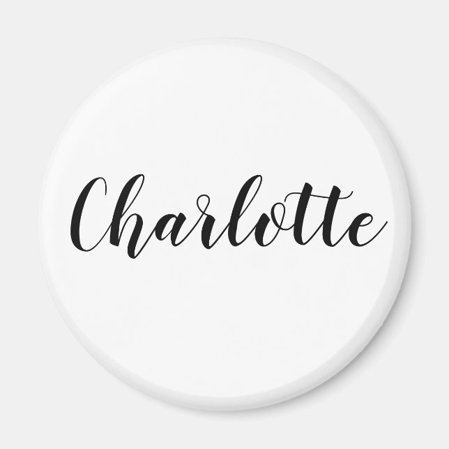 Aimant DIY personnalisé | Nom, Texte, Monogramme & (Devant)