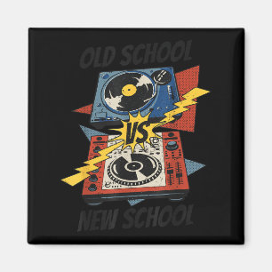 Aimant DJ Ancien vs Nouvelle École Platine Vinyle Compact