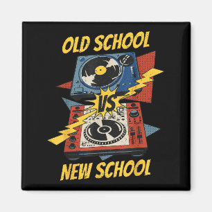 Aimant DJ Ancien vs Nouvelle École Vinyle Platine Compact