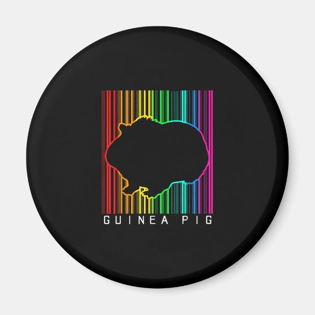 Aimant DJ Guinea Pig Techno Edm Animal Rave Star Rainbow (Devant)