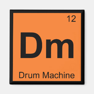 Aimant Dm - Symbole de table périodique de la chimie de l