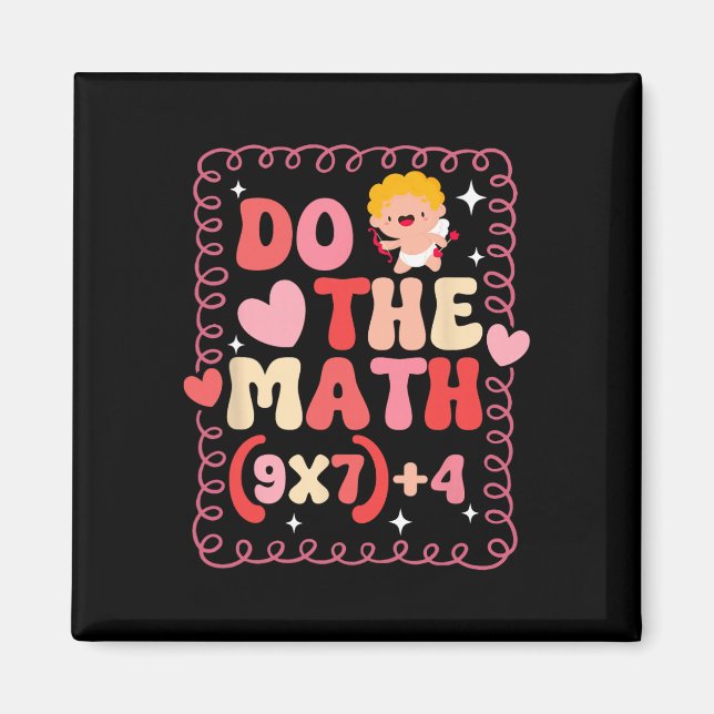 Aimant Do The Math Equation Valentine's Day Math Teacher  (Devant)