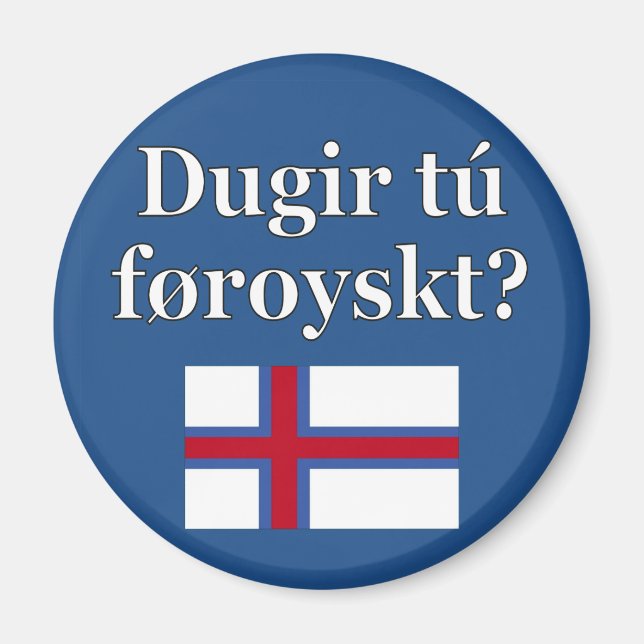 Aimant Do you speak faroese ? Flag (Devant)