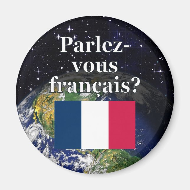 Aimant Do you speak french ? Flag & Earth (Devant)