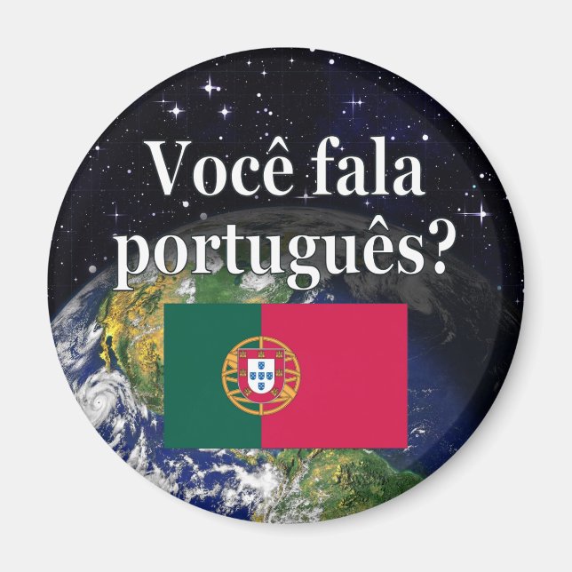 Aimant Do you speak portuguese ? Flag (Devant)