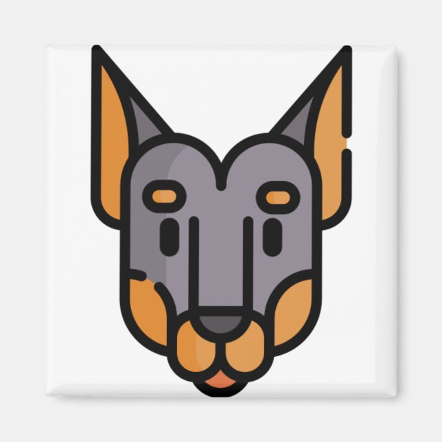 Aimant Doberman (Devant)