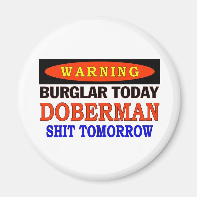 AIMANT DOBERMAN AVERTISSEMENT (Devant)