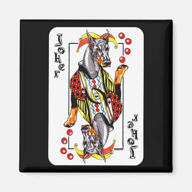 Aimant Doberman Black Joker (Devant)