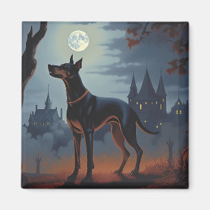 Aimant Doberman Halloween Épouvantable