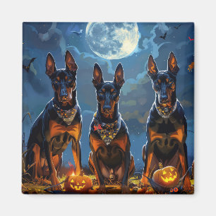 Aimant Doberman Halloween Épouvantable