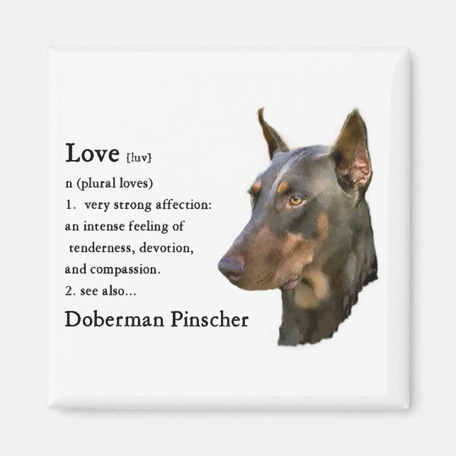 Aimant Doberman Pinscher Cadeaux (Devant)