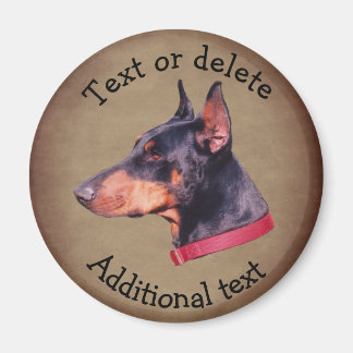 Aimant Doberman Pinscher Chien Personnalisé